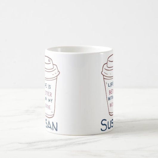 Custom Work Bestie Coffee Lover Geschenk Verwandlungstasse (Mittel)