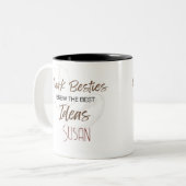 Custom Work Bestie Coffee Lover Geschenk Zweifarbige Tasse (Vorderseite Links)