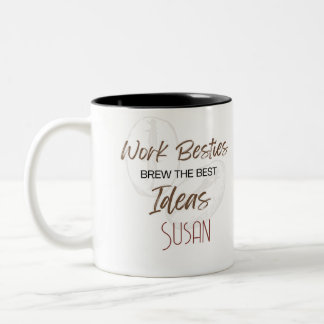 Custom Work Bestie Coffee Lover Geschenk Zweifarbige Tasse