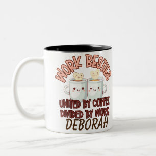 Custom Work Bestie Coffee Lover Geschenk Zweifarbige Tasse