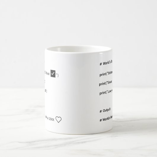 Custom World’s Best Dad Code Mug – Year Gift Kaffeetasse (Mittel)