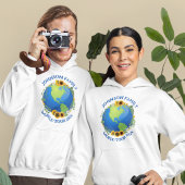Custom World Tour Earth in Sonnenblumen Cool Reise Hoodie