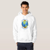 Custom World Tour Earth in Sonnenblumen Cool Reise Hoodie (Vorne ganz)