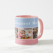 Custom World's Best Mama Custom Foto Collage Tasse (VorderseiteRechts)