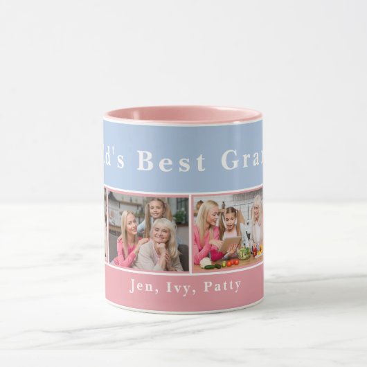 Custom World's Best Oma Foto Collage Tasse (Zentrum)