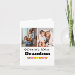 Custom Worlds Best Oma Foto - Personalisieren Sie Karte