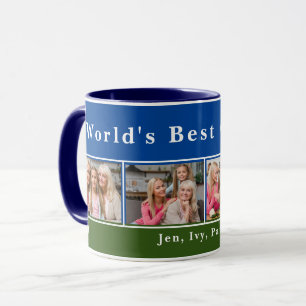 Custom World's Best Opa Foto Collage Tasse
