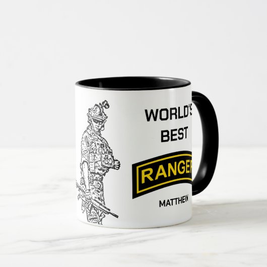 Custom World's Best Ranger Tasse (VorderseiteRechts)