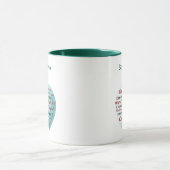 Custom World's Best Teacher, Apple Qualities Green Tasse (Zentrum)