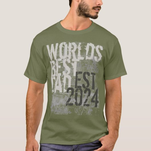 Custom Worlds Best Vater Grunge Graffitti Text Shi T-Shirt (Vorderseite)