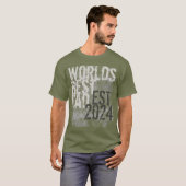 Custom Worlds Best Vater Grunge Graffitti Text Shi T-Shirt (Vorne ganz)