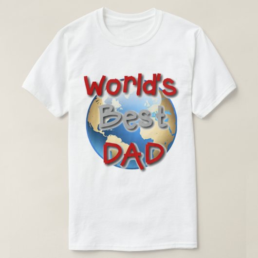 Custom World's Best Vater T - Shirt (Design vorne)