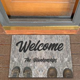 Custom Worout Boots WELCOME Doormat Fußmatte