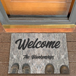 Custom Worout Boots WELCOME Doormat Fußmatte