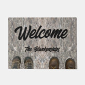 Custom Worout Boots WELCOME Doormat Fußmatte (Vorderseite)