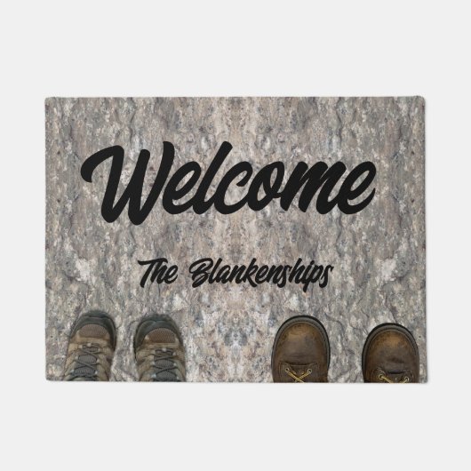 Custom Worout Boots WELCOME Doormat Fußmatte (Vorderseite)