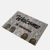 Custom Worout Boots WELCOME Doormat Fußmatte (Schrägansicht)