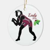 Custom Wrestling Weihnachtsfeier Keramik Ornament (Links)