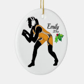 Custom Wrestling Weihnachtsschmuck Gelb (Rechts)