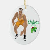 Custom Wrestling Weihnachtsschmuck Gelb (Rechts)