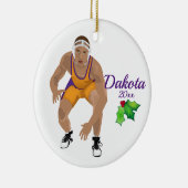 Custom Wrestling Weihnachtsschmuck Gold - Lila (Rechts)