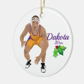 Custom Wrestling Weihnachtsschmuck Gold - Lila (Links)