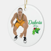 Custom Wrestling Weihnachtsschmuck Schwarz - Gelb (Links)