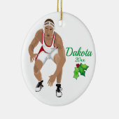 Custom Wrestling Weihnachtsschmuck Weiß - Rot (Rechts)