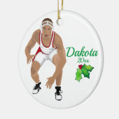 Custom Wrestling Weihnachtsschmuck Weiß - Rot (Links)