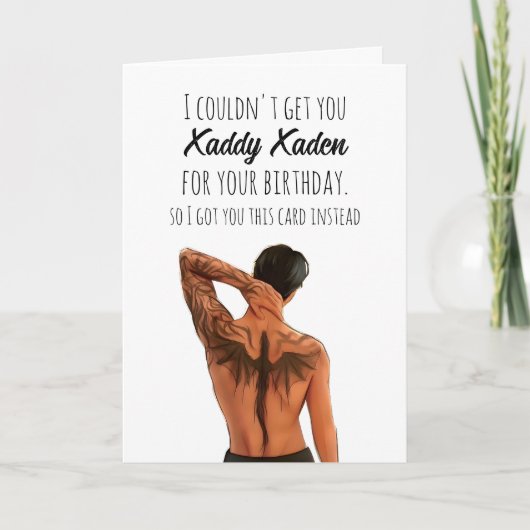 Custom Xaddy Xaden BookFunny Birthday Card Karte (Vorderseite)