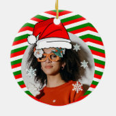 Custom Xmas. Foto Santa's Hut Keramik Ornament (Hinten)