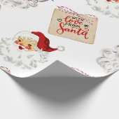 Custom Xmas Gift Wrap Retro Santa Holiday Paper Geschenkpapier (Ecke)