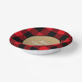 Custom Xmas kariert schwarz und rot Muster tartan Pappteller (Gewinkelt)