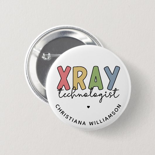 Custom Xray Technologist Röntgen Tech Geschenke Button (Vorne & Hinten)
