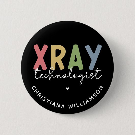 Custom Xray Technologist Röntgen Tech Geschenke Button (Vorderseite)