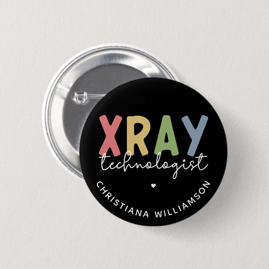 Custom Xray Technologist Röntgen Tech Geschenke Button (Vorne & Hinten)