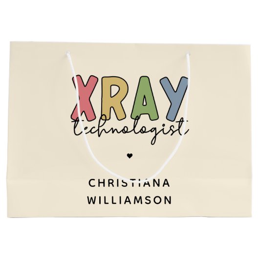 Custom Xray Technologist Röntgen Tech Geschenke Große Geschenktüte (Rückseite)