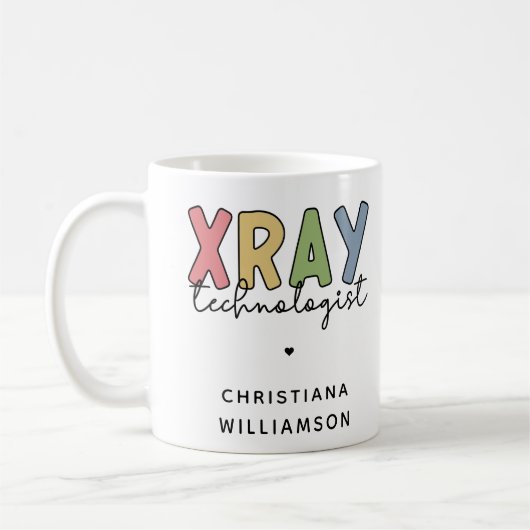Custom Xray Technologist Röntgen Tech Geschenke Kaffeetasse (Links)