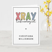 Custom Xray Technologist Röntgen Tech Geschenke Karte (Gelbe Blume)