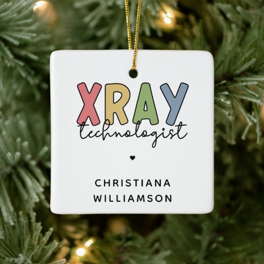Custom Xray Technologist Röntgen Tech Geschenke Keramikornament (Baum)