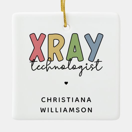 Custom Xray Technologist Röntgen Tech Geschenke Keramikornament (Vorderseite)
