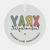 Custom Xray Technologist Röntgen Tech Geschenke Ornament Aus Glas (Rückseite)