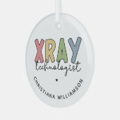 Custom Xray Technologist Röntgen Tech Geschenke Ornament Aus Glas (Vorderseite links)
