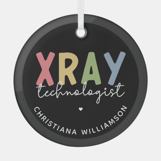 Custom Xray Technologist Röntgen Tech Geschenke Ornament Aus Glas (Vorderseite)