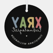 Custom Xray Technologist Röntgen Tech Geschenke Ornament Aus Glas (Rückseite)