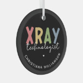 Custom Xray Technologist Röntgen Tech Geschenke Ornament Aus Glas (Vorderseite Rechts)