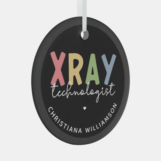 Custom Xray Technologist Röntgen Tech Geschenke Ornament Aus Glas (Vorderseite Rechts)