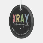 Custom Xray Technologist Röntgen Tech Geschenke Ornament Aus Glas (Vorderseite links)