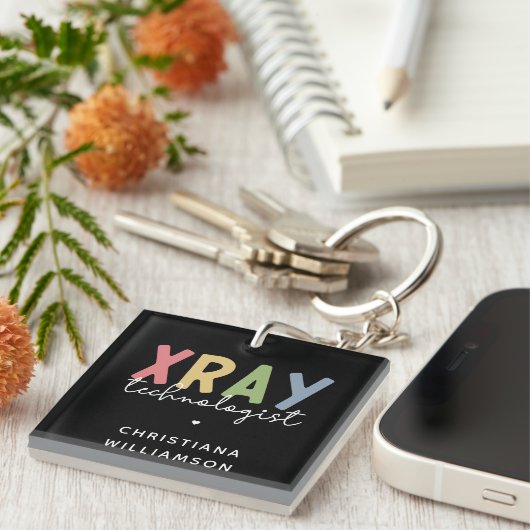 Custom Xray Technologist Röntgen Tech Geschenke Schlüsselanhänger (Vorderseite rechts)