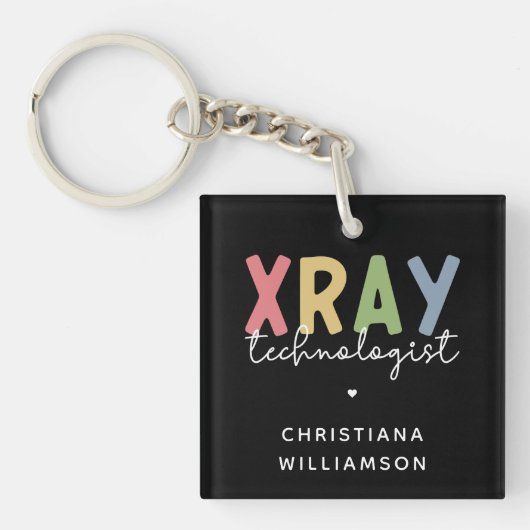Custom Xray Technologist Röntgen Tech Geschenke Schlüsselanhänger (Vorderseite)